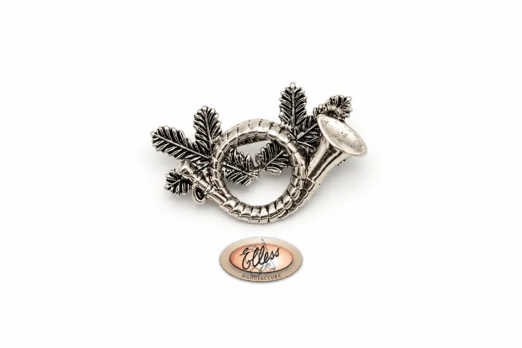 3165 - Broche - Trompe feuilles de chêne