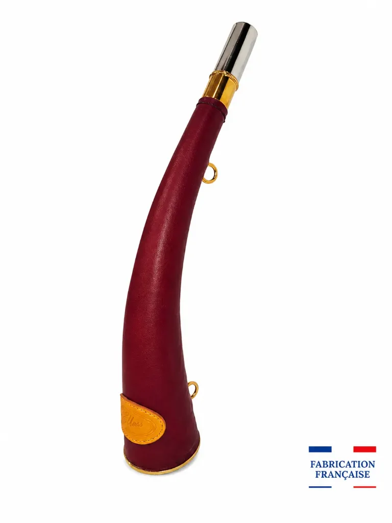 166/SP Luxe BO  - Trompe sans Pavillon 35 cm Gainée Bordeau "DIANE 35 LUXE" - Embout Magnum - NOUVEAUTE 2026