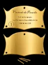 P01 - Plaque laiton vierge pour écusson à Graver - 70*40*1mm- (Livrée avec clous)