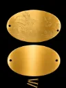 P06 - Plaque laiton vierge pour écusson à Graver - 70*40*1mm- (Livrée avec clous)