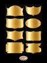 P/X8 - KIT 8 Plaques laiton vierges pour écusson à Graver - 70*40*1mm- (Livrée avec clous)