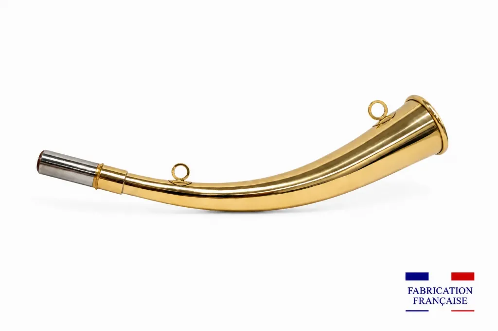 166/SP - Trompe sans Pavillon 35 cm polie "DIANE 35" - Embout Magnum - (*) - TOP des VENTES