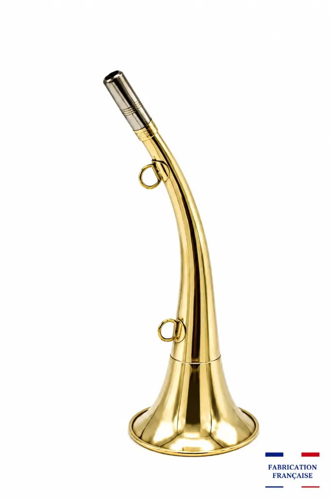 166 - Trompe Ronde Cintrée Pavillon 45 cm polie "DIANE 45" - Embout Magnum - (*) - TOP VENTE