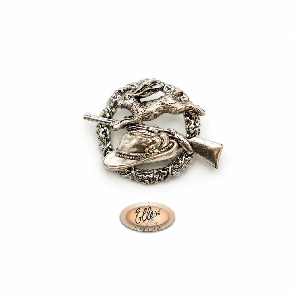 1299 - Broche - Lièvre en couronne